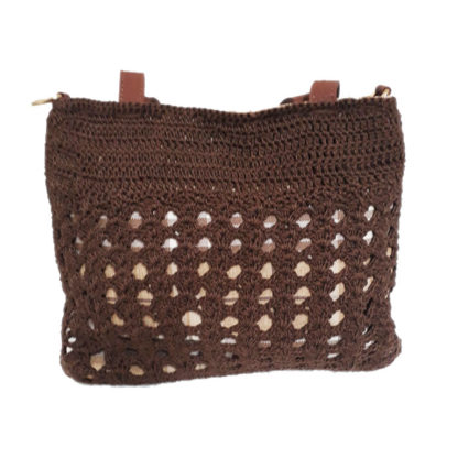 Brown Crochet Pouch Bag